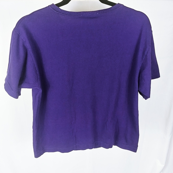 Top Stitch Purple Red Hat Tee Embroidered SZ M - Picture 5 of 6